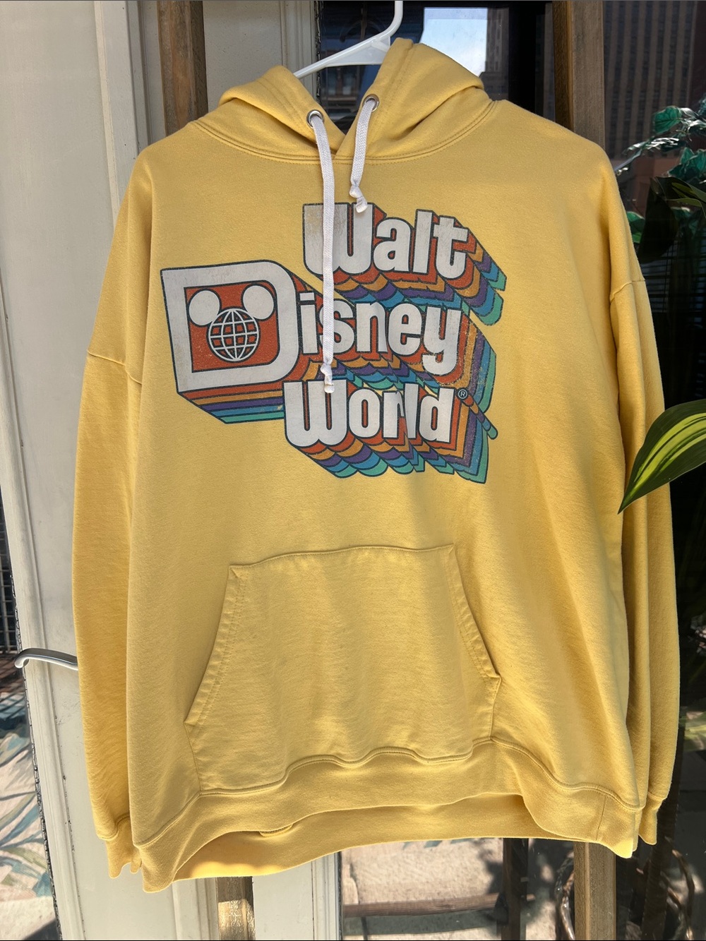 Disney Parks Yellow Walt Disney World Retro Logo Crewneck Sweatshirt